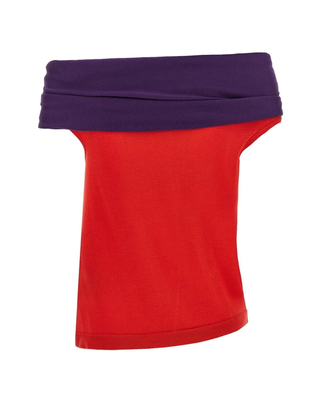 J.W. Anderson Red J. W.Anderson Off Shoulder Knit Top