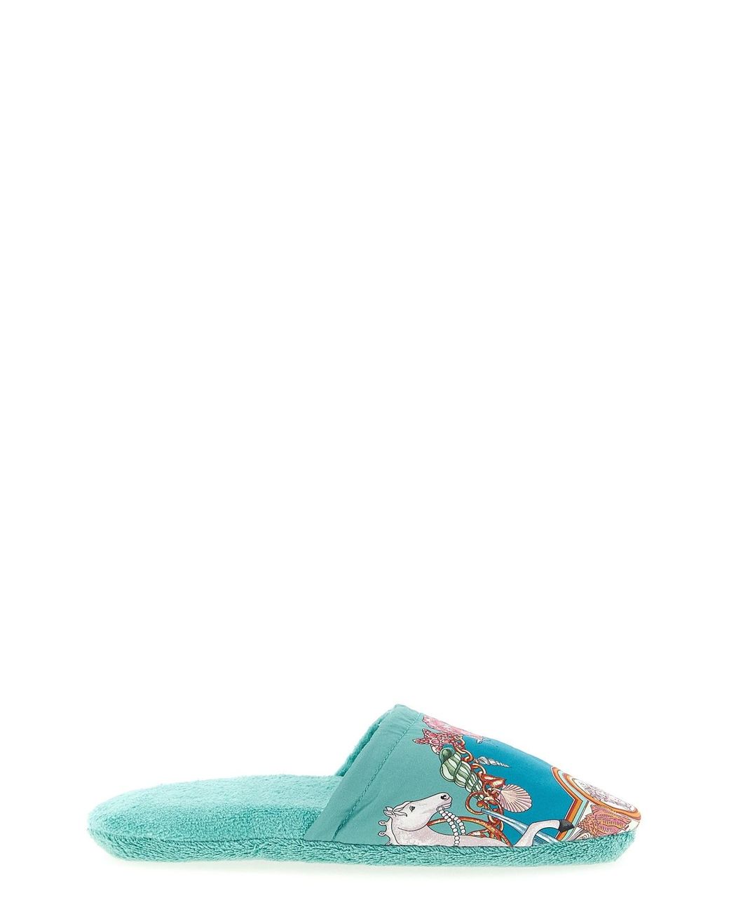 Versace Green 'coral Theatre' Slippers
