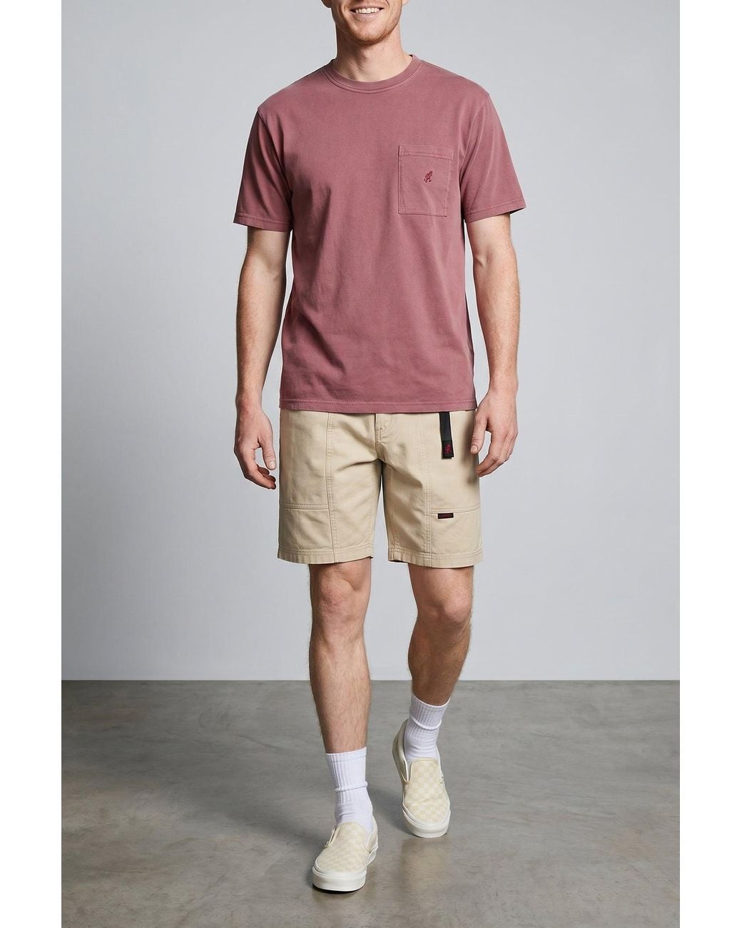 Gramicci Natural Shorts With Integrated Belt for men