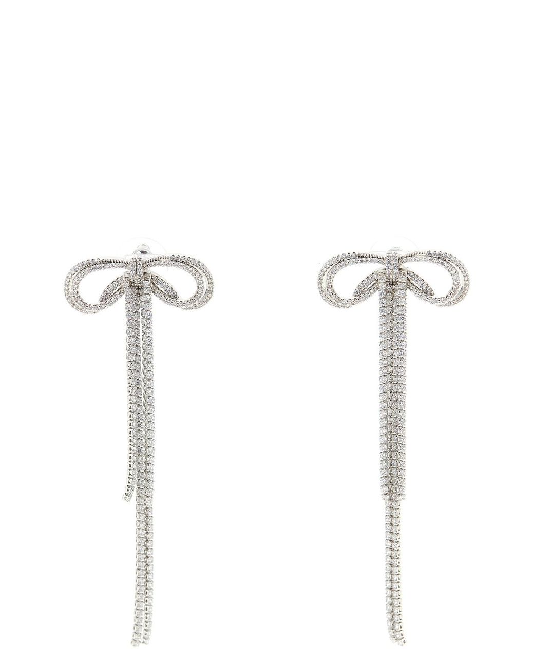 Self-Portrait Multicolor 'double Crystal Bow' Earrings