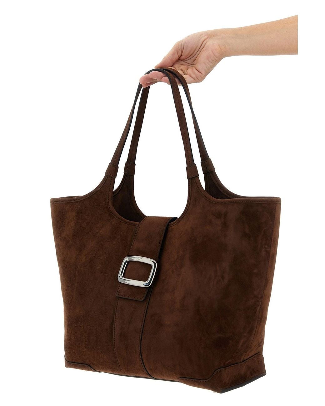 Roger Vivier Brown 'Grand Vivier Choc Medium' Tote Bag