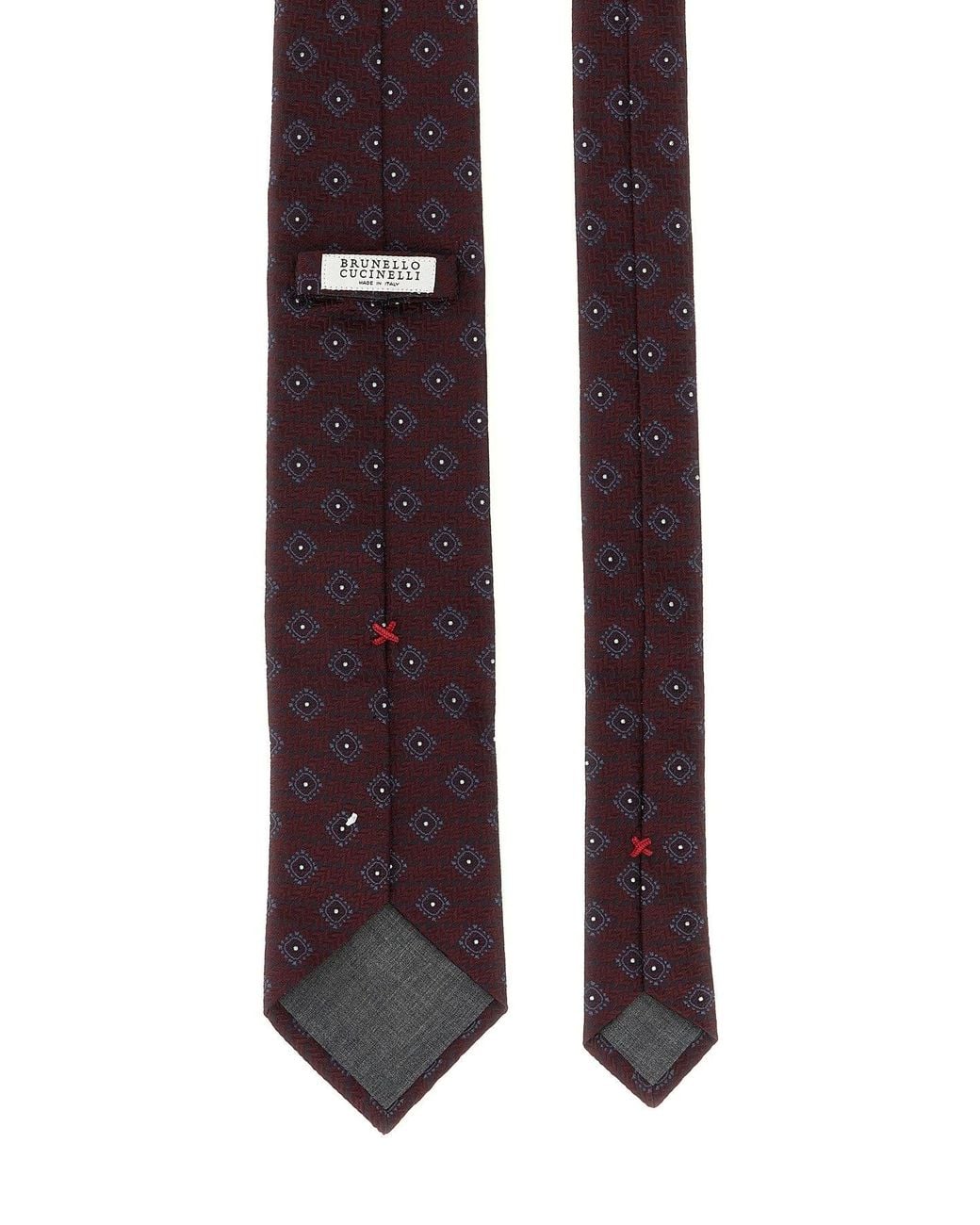 Cravatta Chevron di Brunello Cucinelli in Purple da Uomo