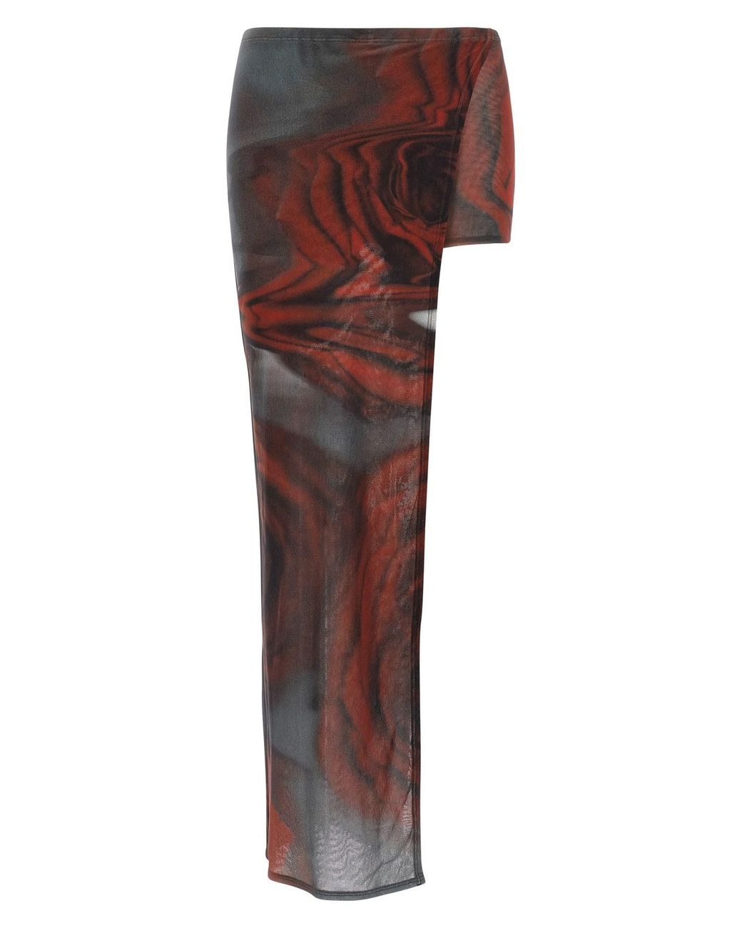 Jean Paul Gaultier Brown 'the Red Blurry Roses' Skort