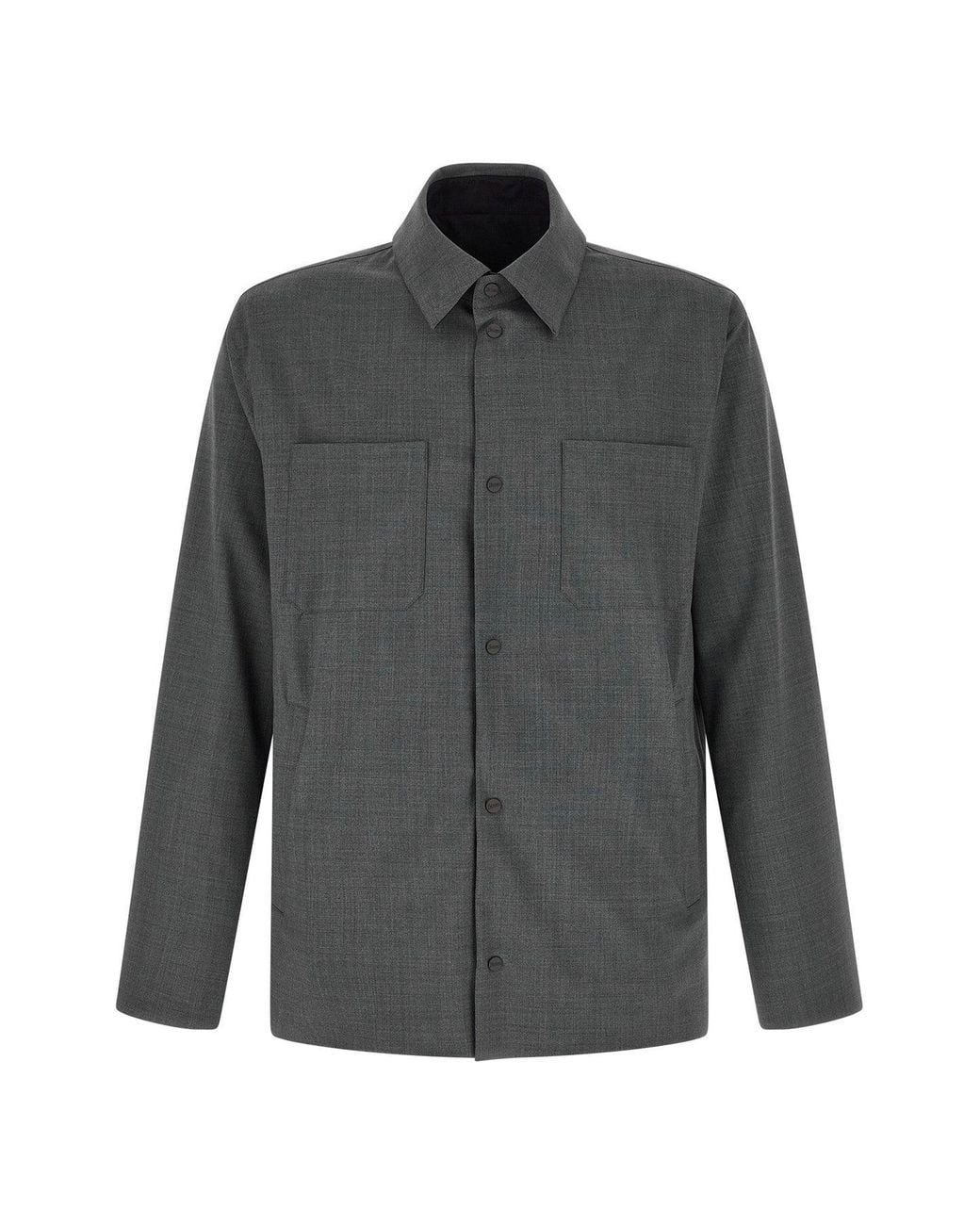 Herno Gray Reversible Overshirt for men