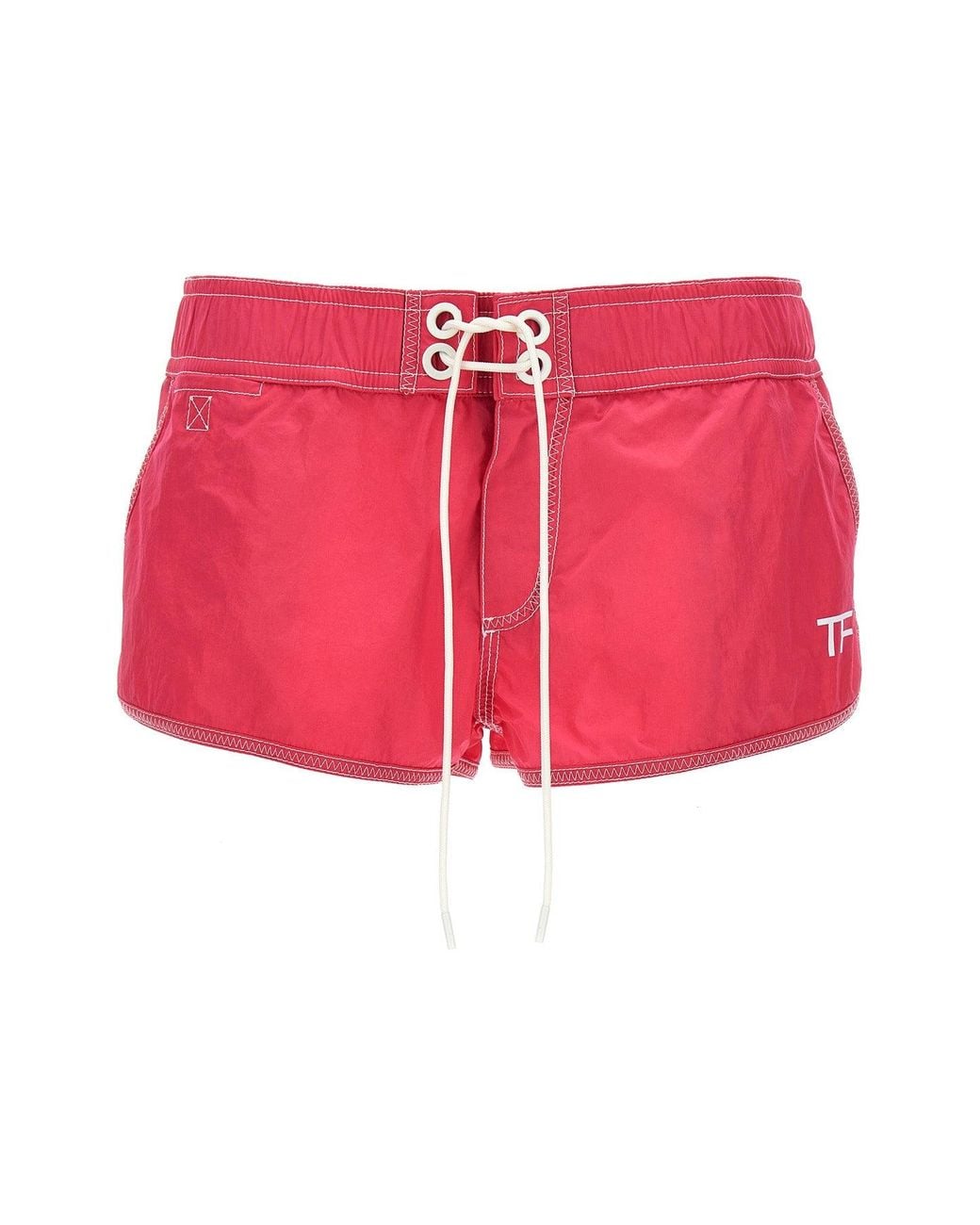 Tom Ford Red 'In Technical Nylon' Shorts