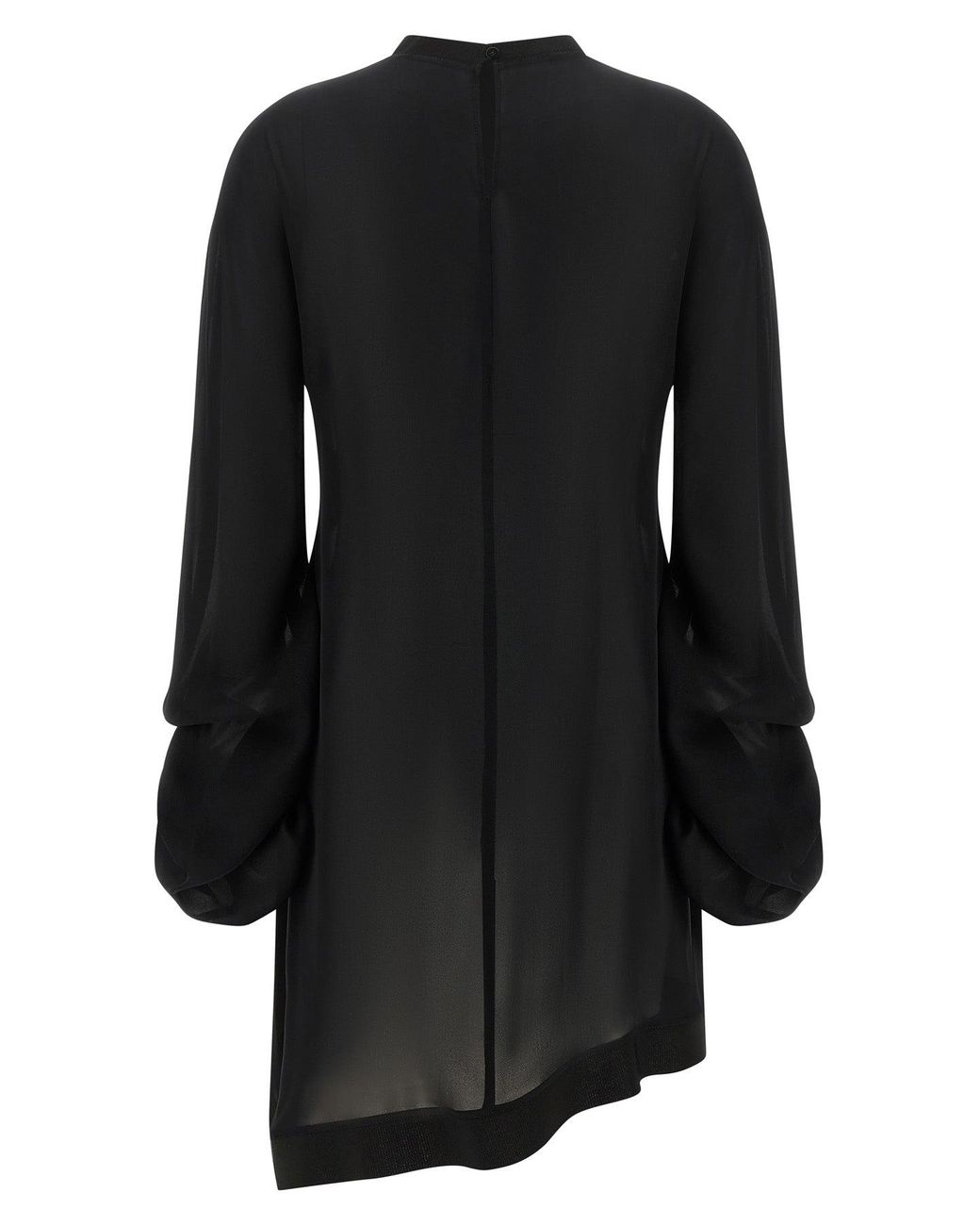 DI.LA3 PARI' Black Di. La3 Pari' Georgette Blouse