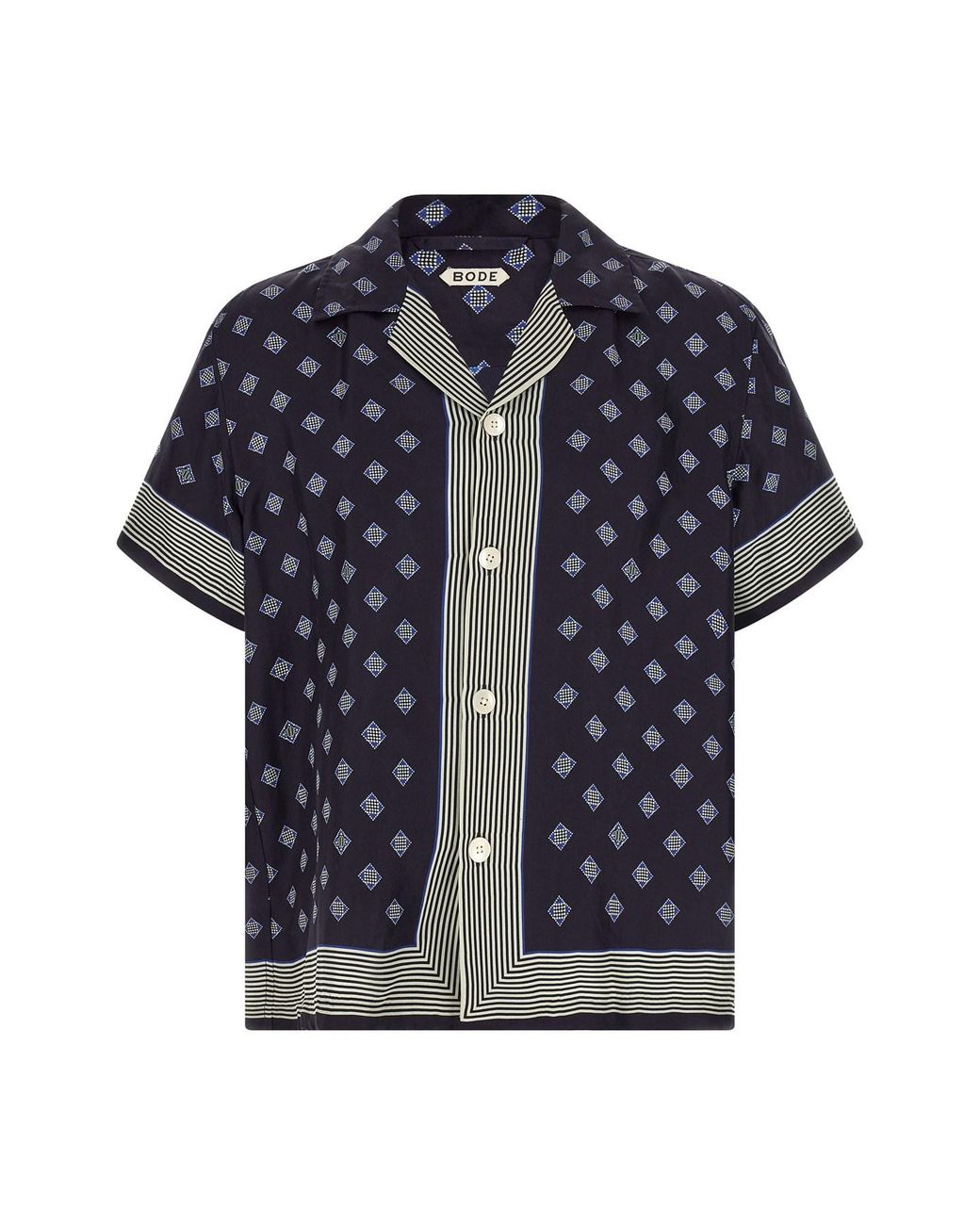 Bode Blue 'foyer Diamond' Shirt for men