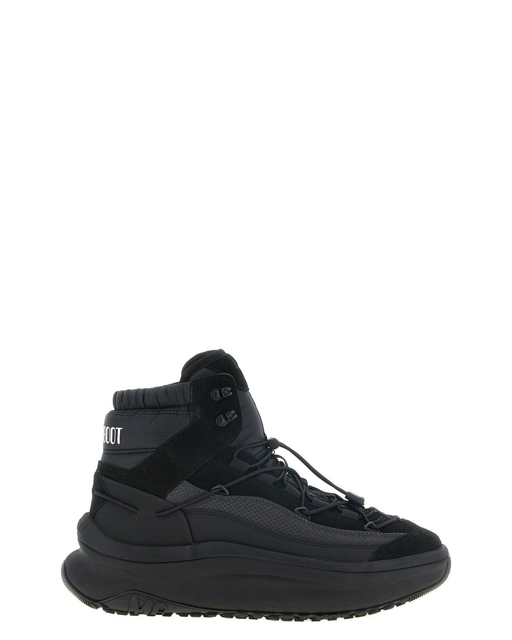 Moon Boot Black Moon247 Xlace Mid Sneakers for men
