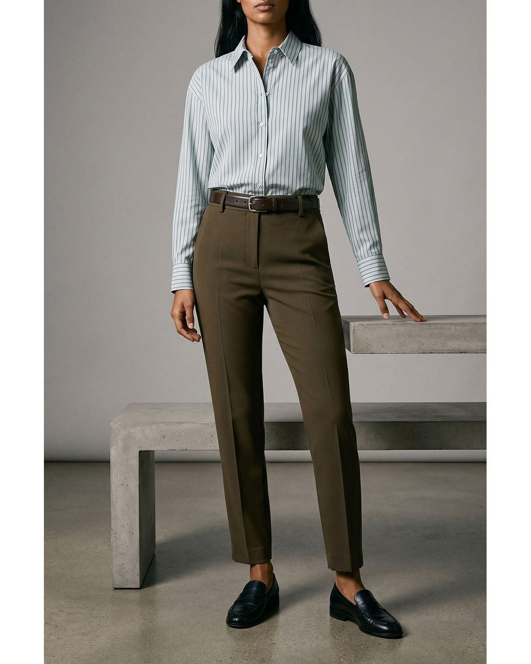 Alberto Biani Green Trousers With Elasticated Waistband