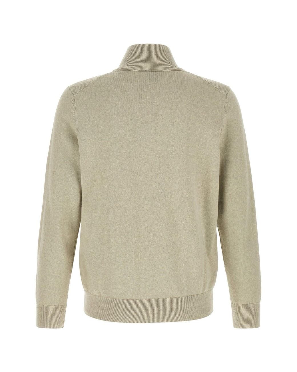 Boss Natural Zip-Up Cardigan With Contrast Hardware for men