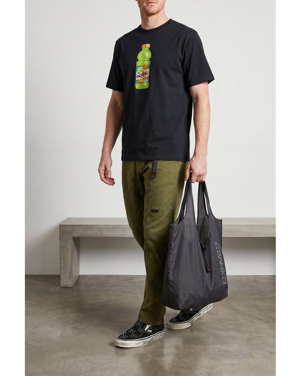 Gramicci Black Graphic Print T-Shirt for men