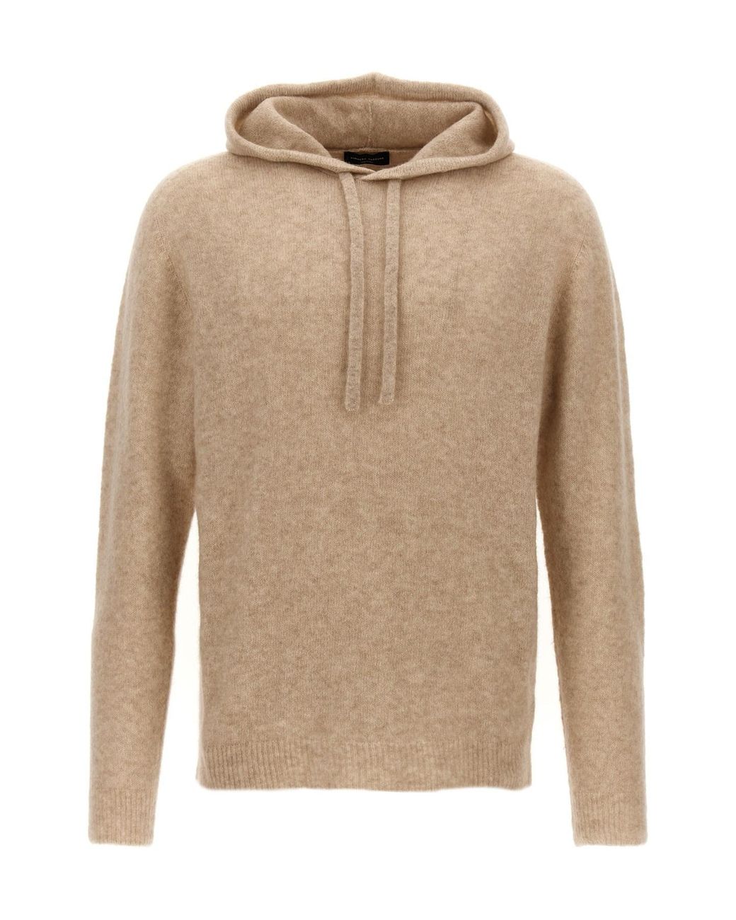 Roberto Collina Natural Hooded Sweater for men