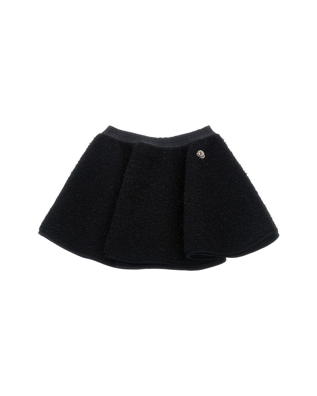 Moncler Black Skirt 'Metallic Teddy'