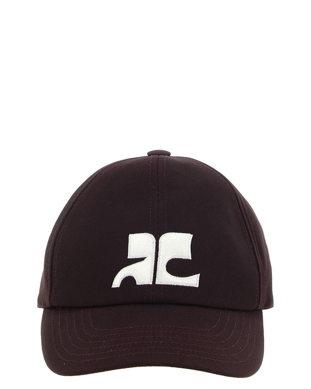 Courreges Black Ac Logo Cap