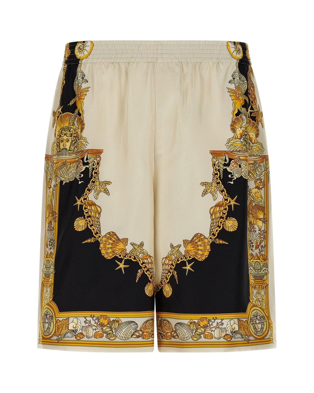 Versace Black Silk Shorts for men