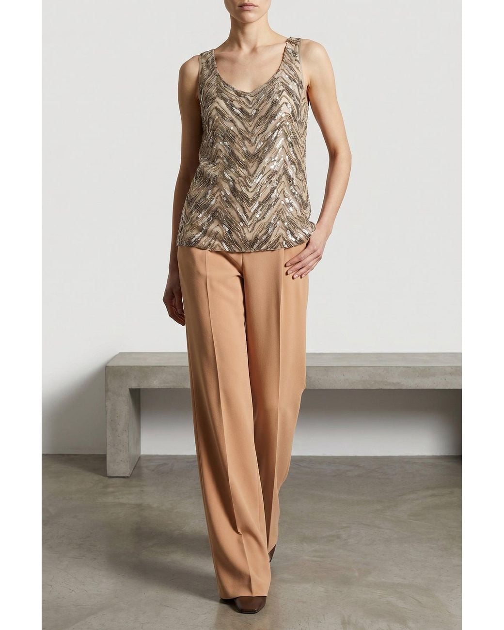 Ermanno Scervino Natural Palazzo Trousers