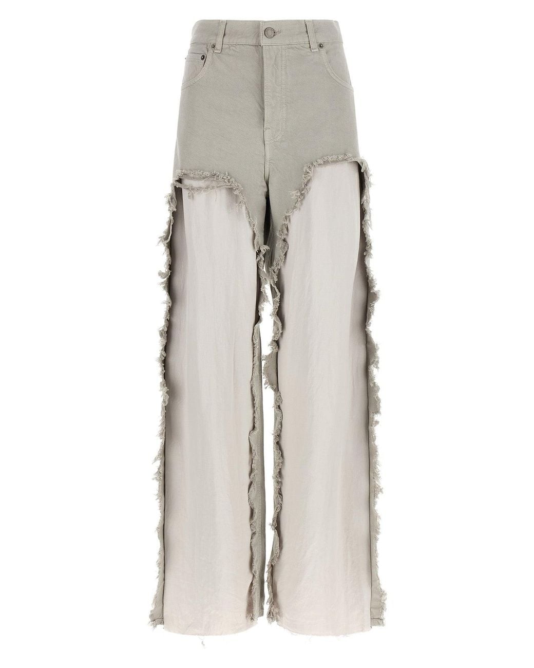 Haikure White Bonnie Jeans With Cut-Out Details