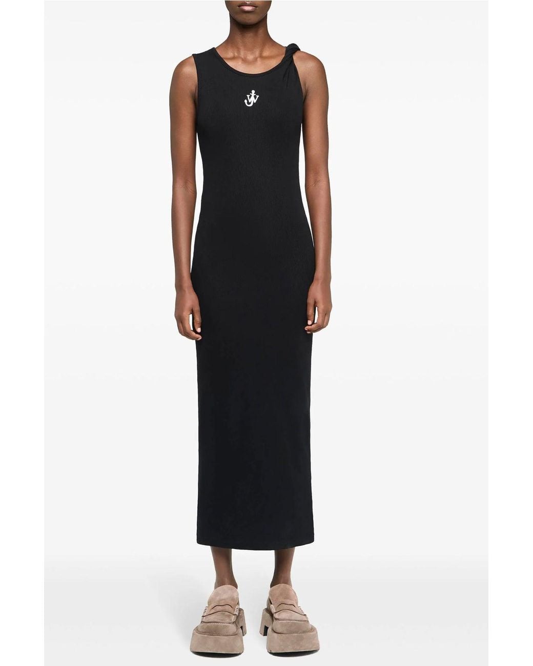 J.W. Anderson Black J. W.Anderson Dress 'Logo Ribbed'