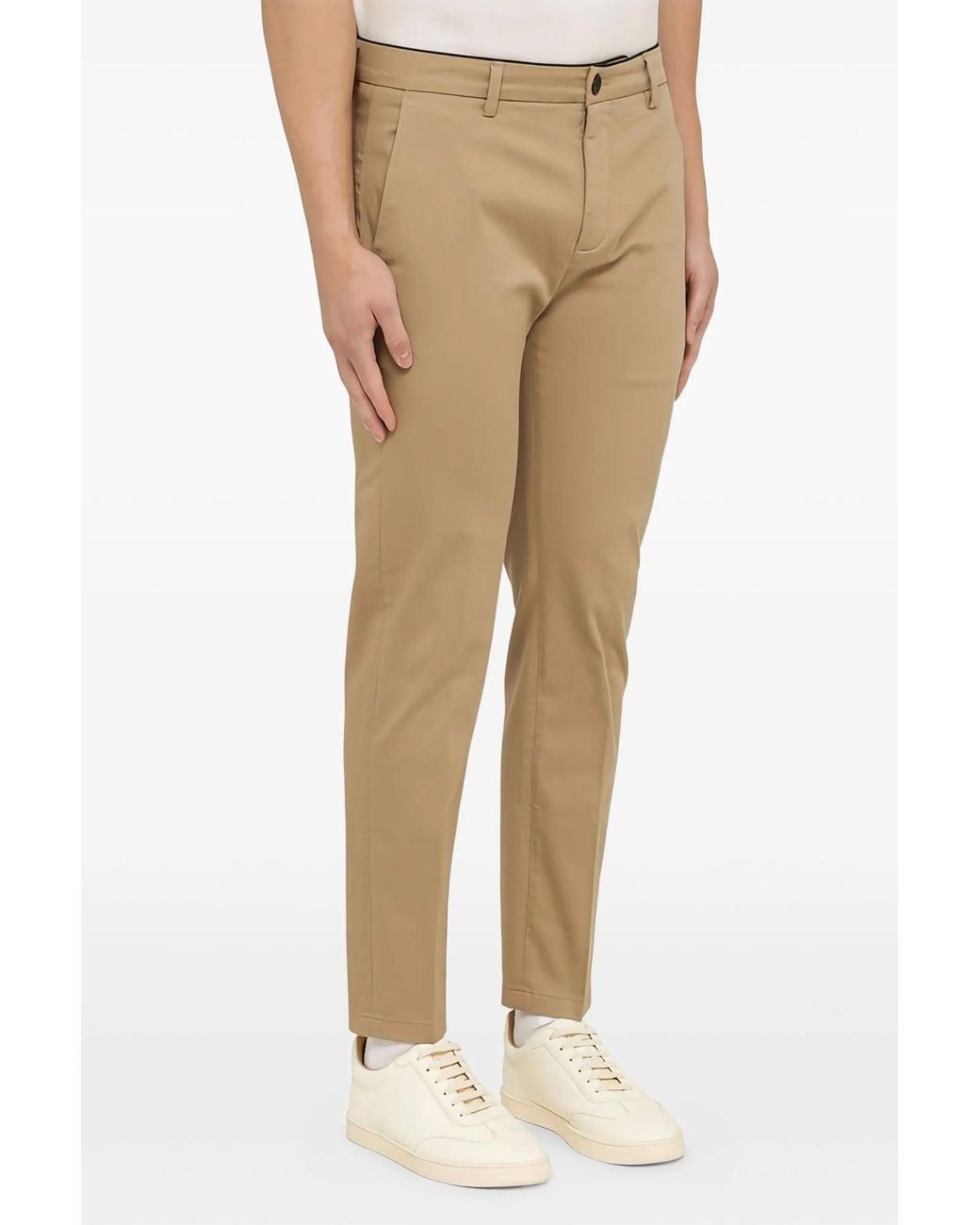 Department 5 Natural 'Prince Chino Slim Crop' Trousers for men