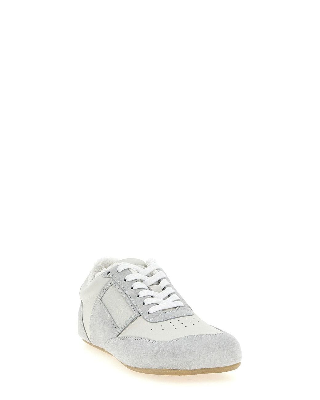 MM6 by Maison Margiela White Sneaker With Anatomic Toe