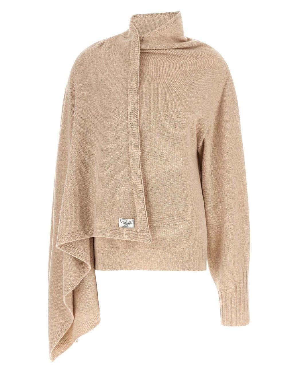 The Attico Natural Sweater With Scarf