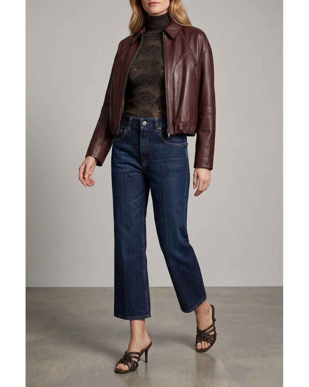 Brunello Cucinelli Brown Nappa Jacket