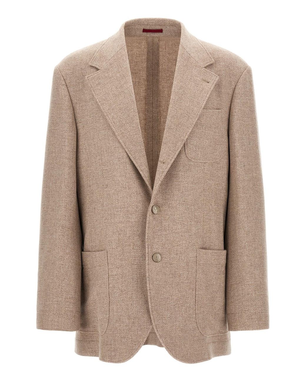 Brunello Cucinelli Natural Cashmere Panama Blazer for men