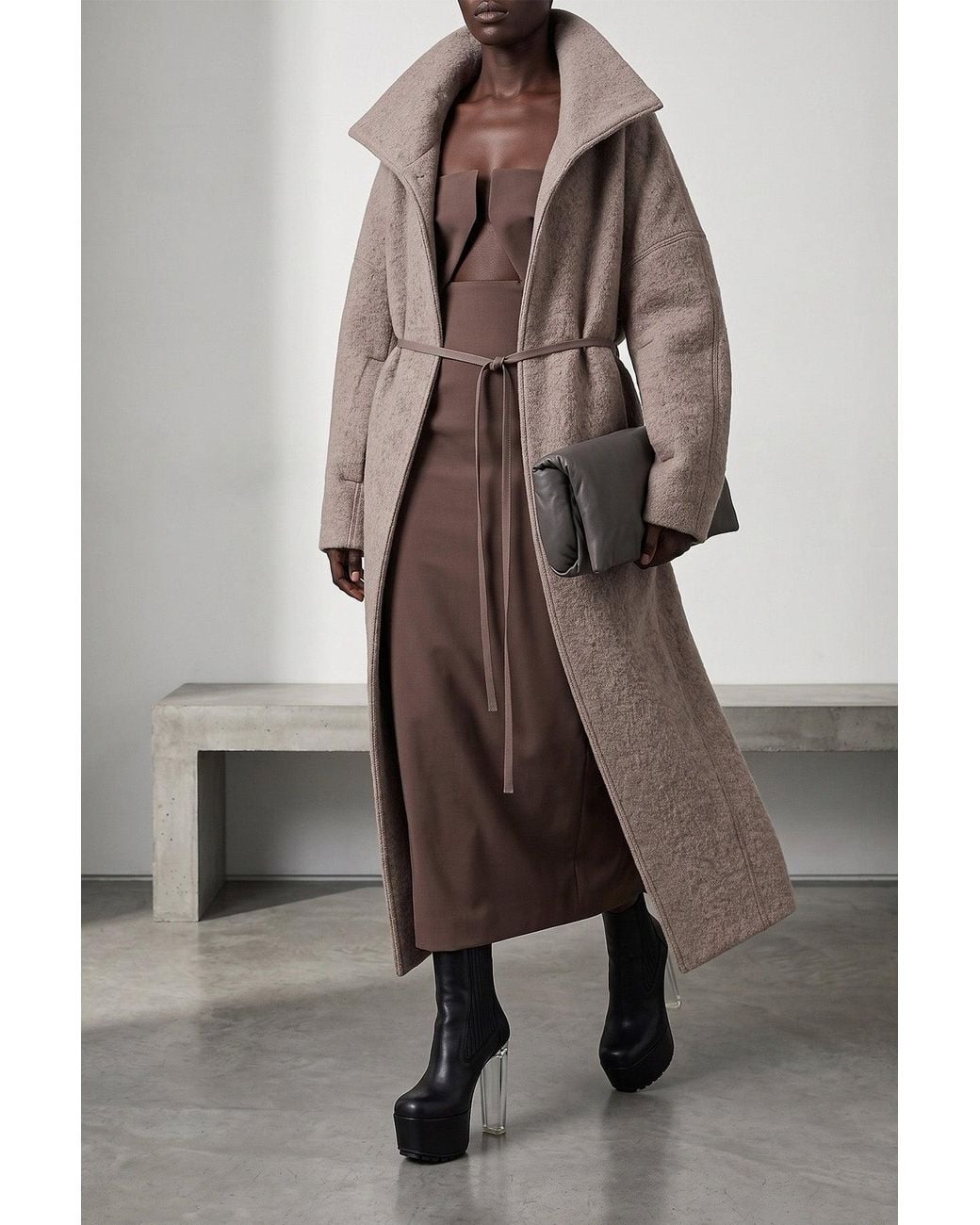 Rick Owens Brown Prong Gown