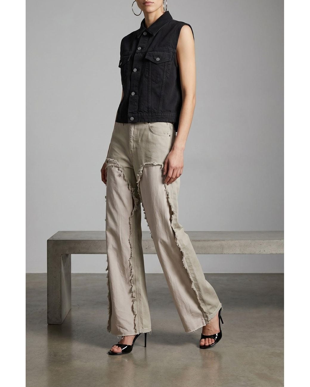 Haikure White Bonnie Jeans With Cut-Out Details