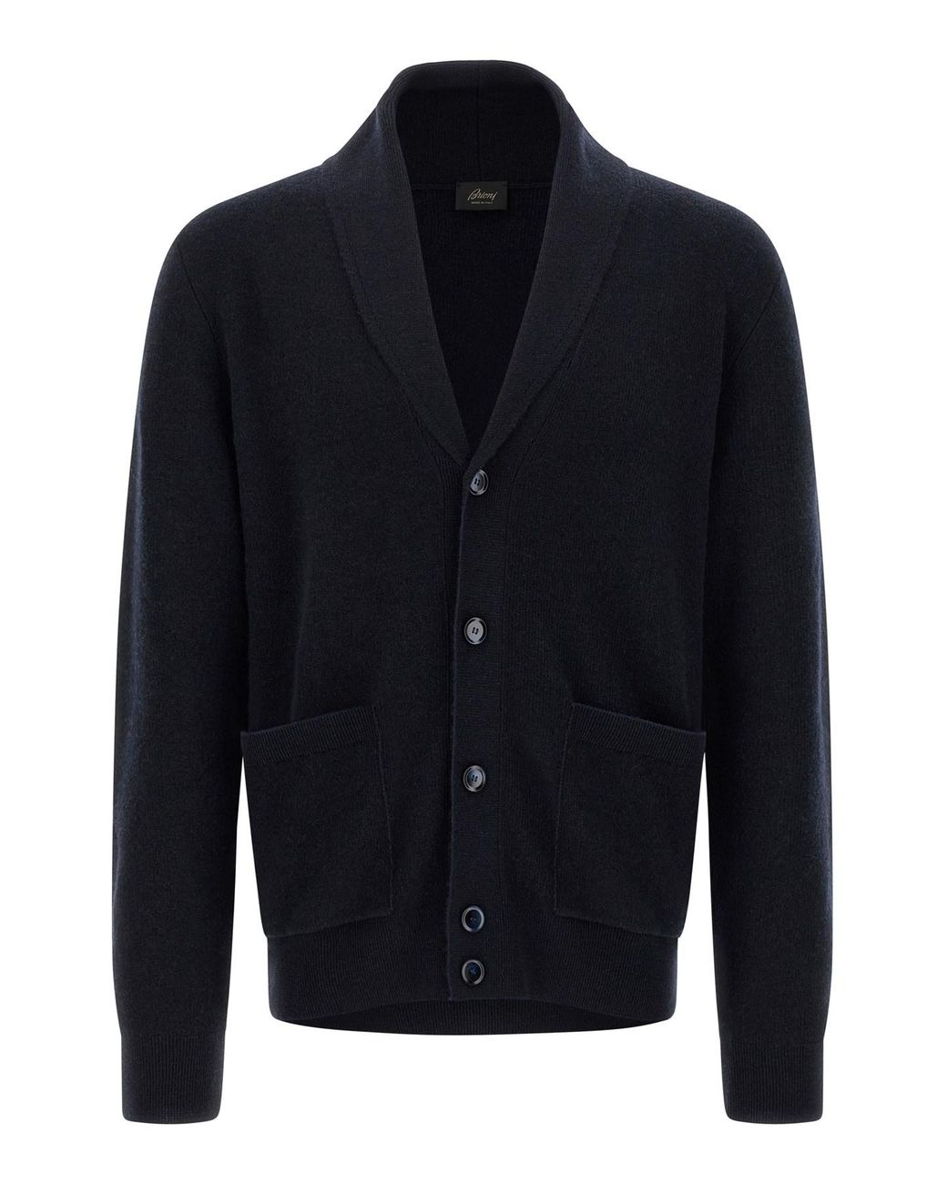 Brioni Blue Cashmere Cardigan for men
