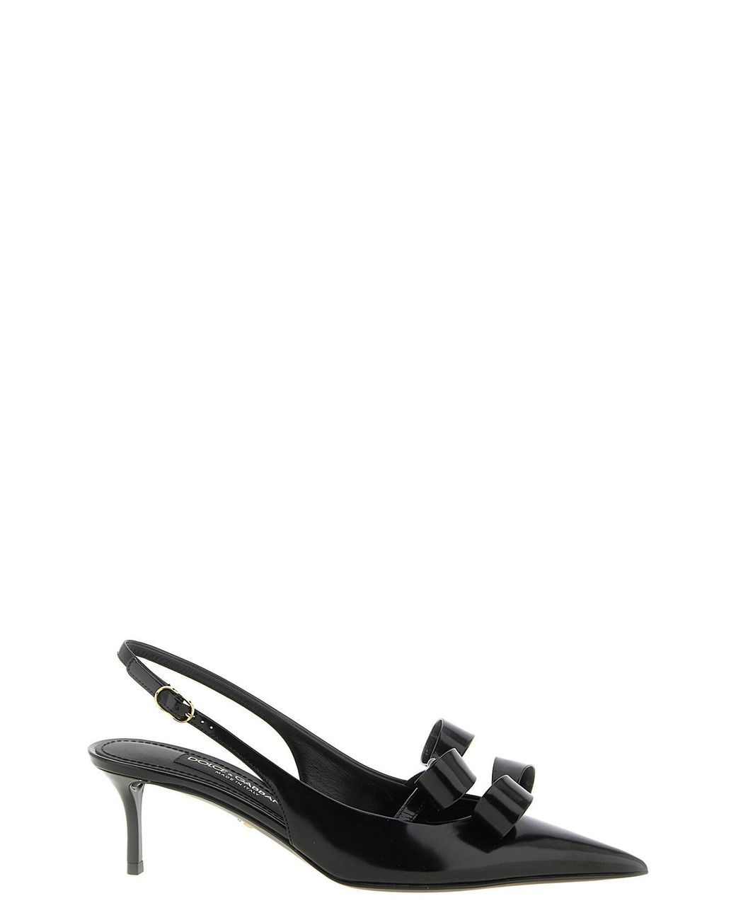 Dolce & Gabbana Black 'coeur' Slingbacks