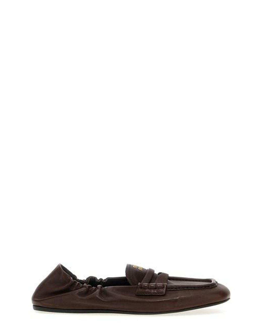 Miu Miu 'ruches' Loafers in Black | Lyst