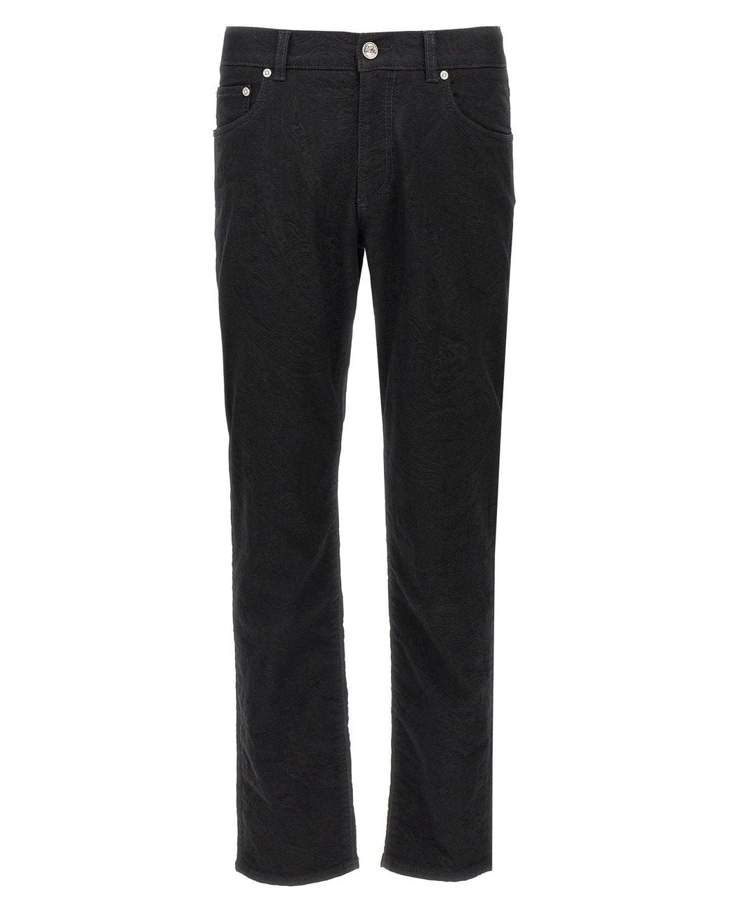 Etro Black 'Jacquard Roma Fit' Jeans for men