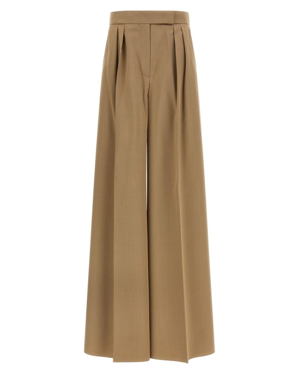 Max Mara Natural Relaxed Pleated Pants