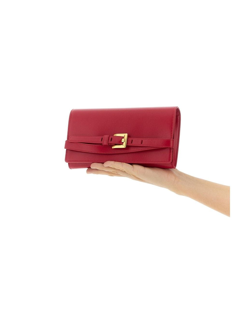 Balmain Red 'Shuffle' Chain Wallet