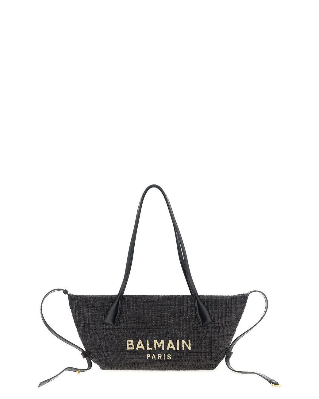 Balmain Black Shooping 'Track-Small Rafia'