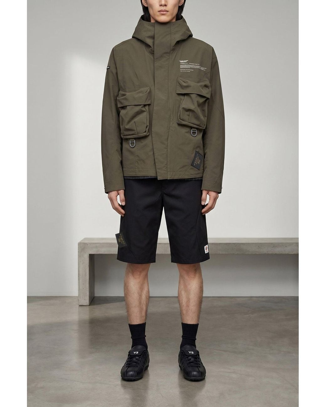 Undercover Green Technical Parka With 3D Pockets for men