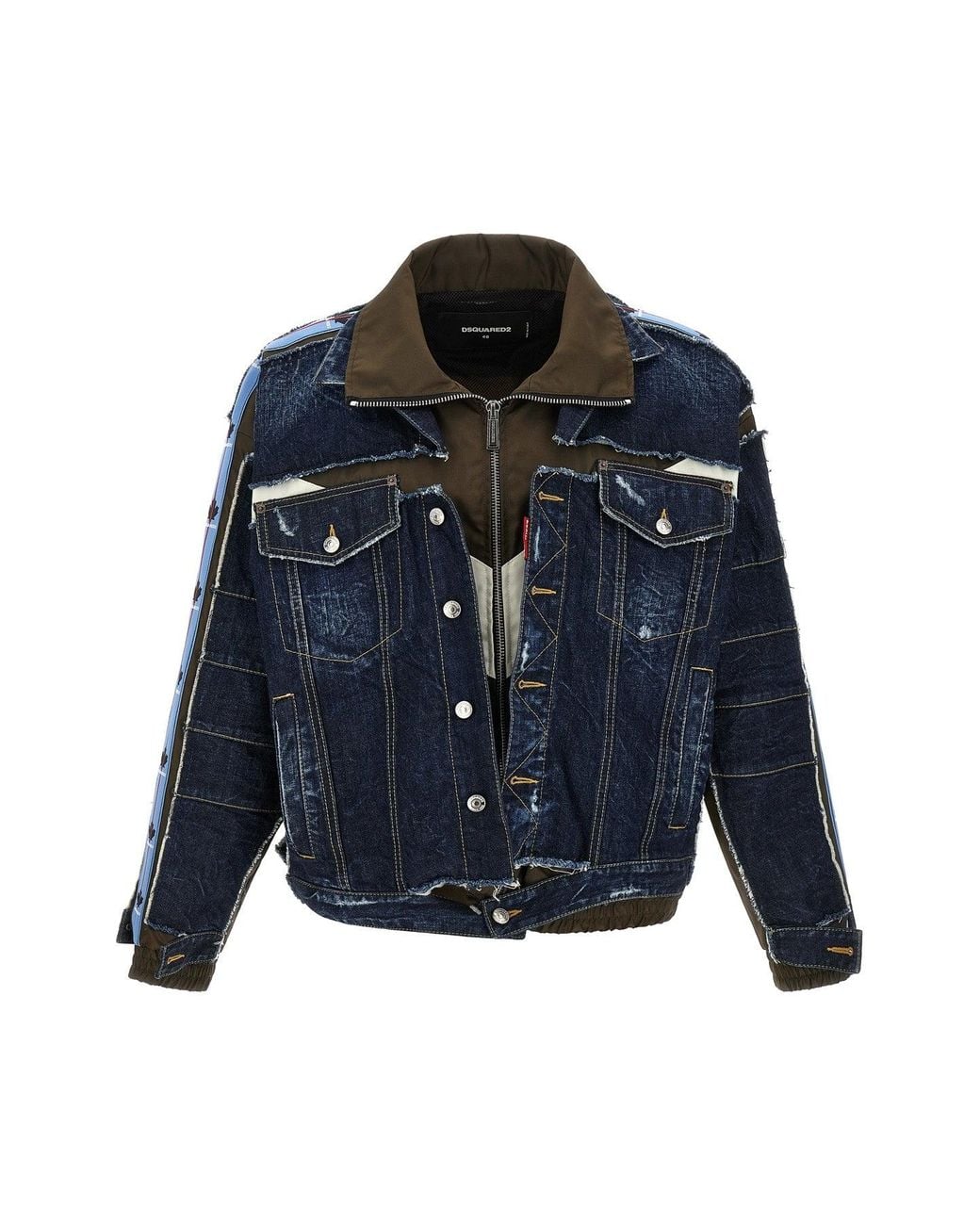 DSquared² Blue Multilayer Denim Jacket for men
