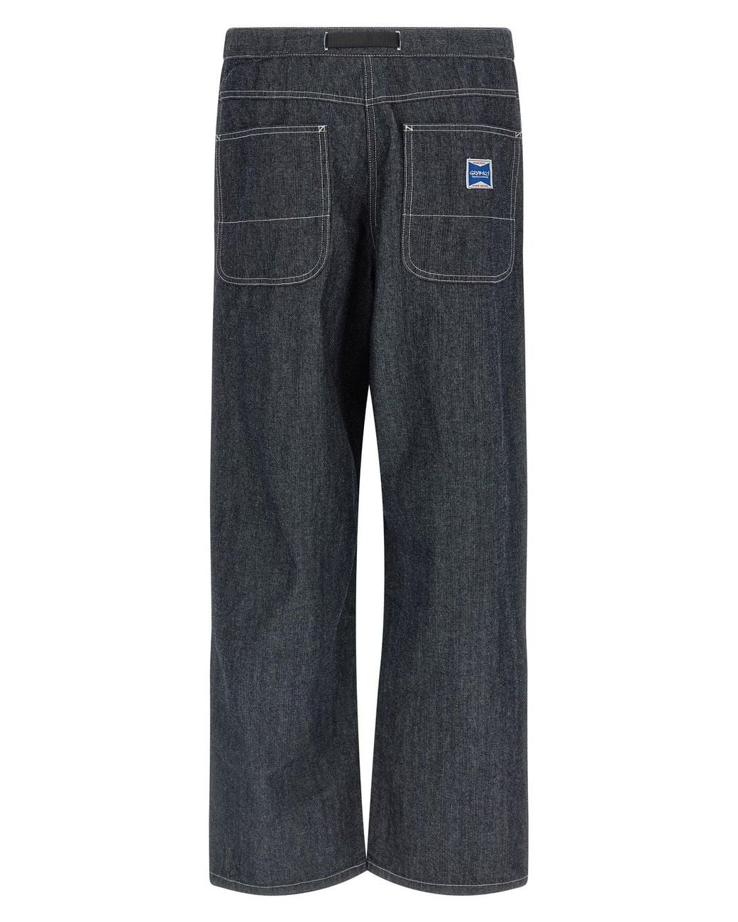Gramicci Gray Jeans With Contrast Stitching for men