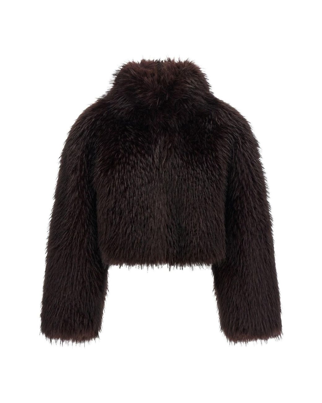Pinko Black 'gravina' Eco-fur Coat