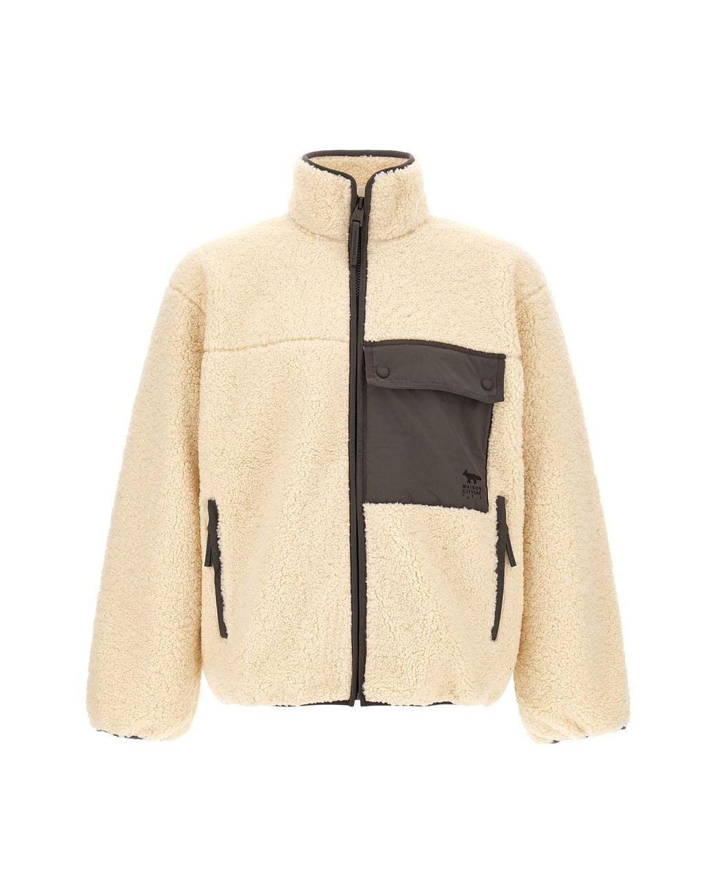 Maison Kitsuné Natural Bouclette Fleece Jacket for men