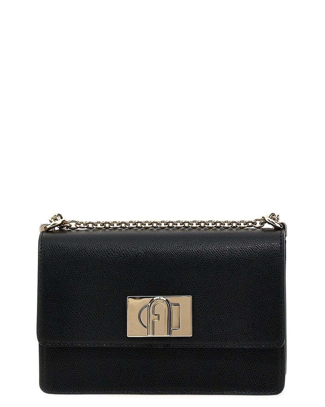 Furla Black Crossbody Bag With Arch Turn-Lock