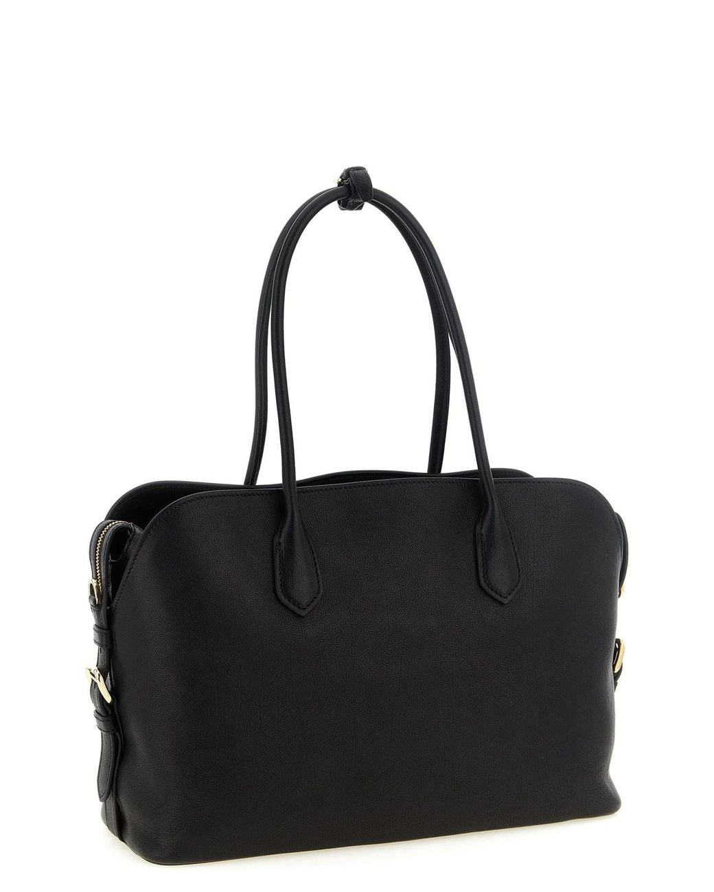 Prada Black Tote Bag With Side Buckles