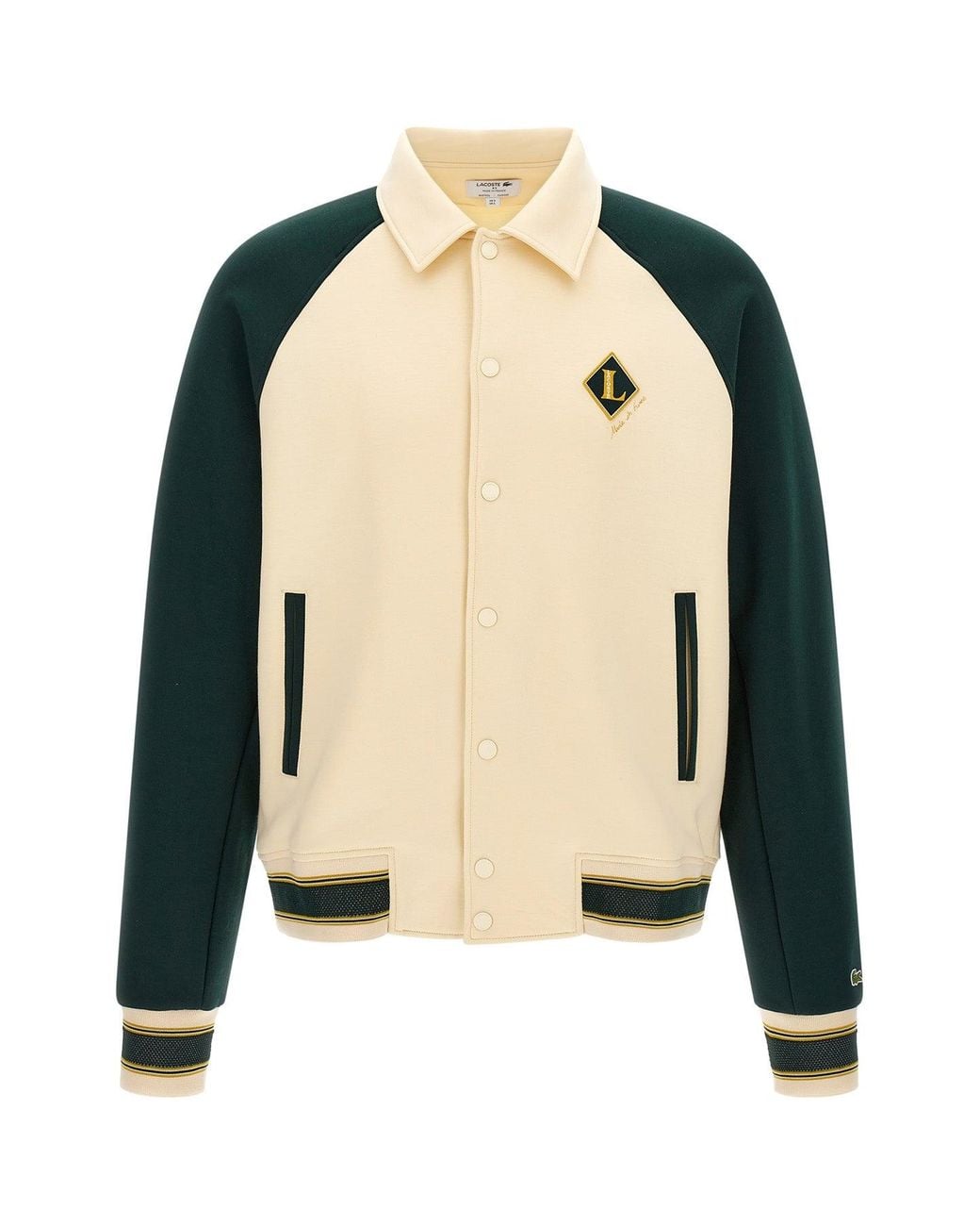 Lacoste Natural Varsity Badge Jacket for men