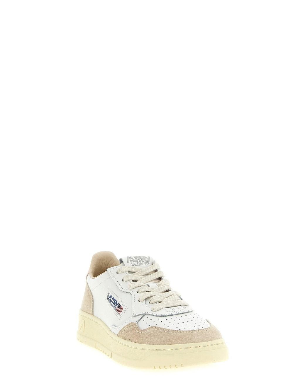 Autry White Medalist Low Sneakers
