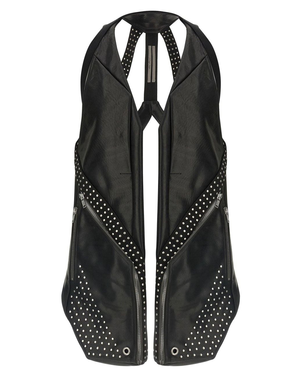 Rick Owens Black Temple Gilet With Metal Hardware for men