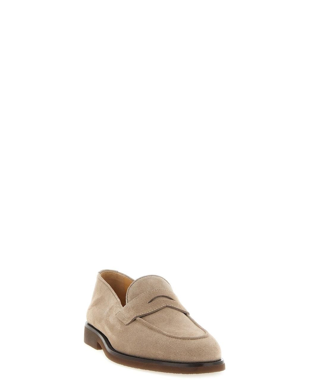 Brunello Cucinelli Brown 'Penny' Loafers for men