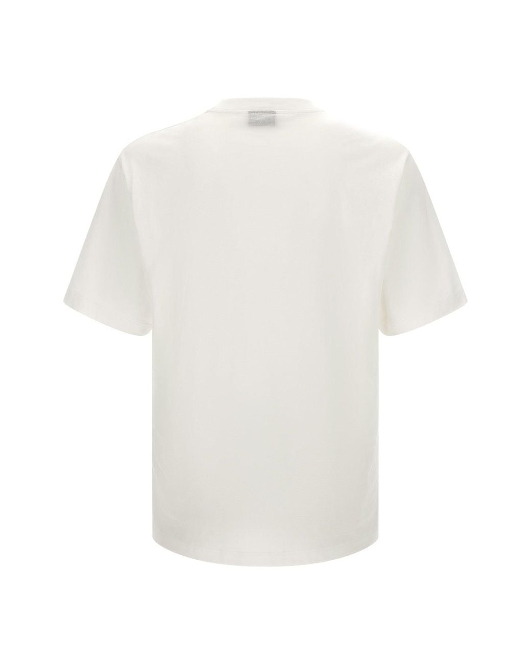 Gucci White Web T-Shirt With Interlocking Gg Motif for men