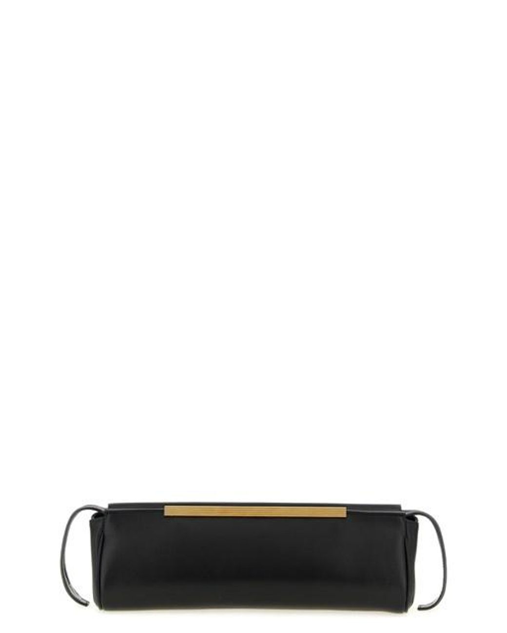 Clutch Con Dettaglio Metallico Scanalato di Khaite in Black