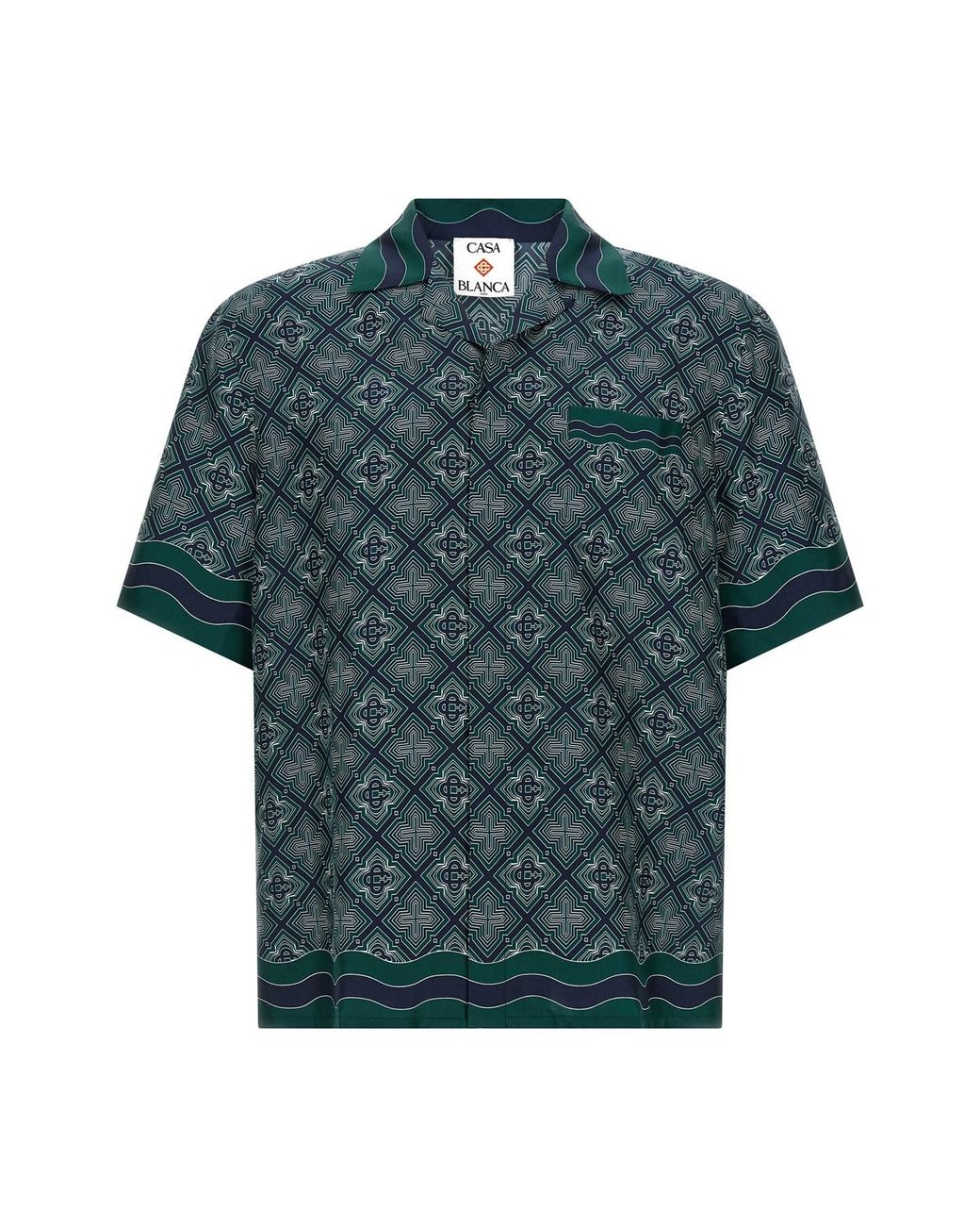 Casablanca Blue 'radiating Monogram' Shirt for men